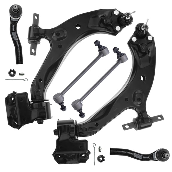 Detroit Axle - 6pc Front End Suspension Kit for 2012 2013 2014 Honda CR-V, 2 Lower Control Arms with Ball Joint Assembly 2 Sway Bar End Links 2 Outer Tie Rods Replacement