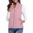 thumbnail image 2 of Chaleco Acolchado con Cuello Alto, Cremallera y Bolsillos para Mujer Rosa M, 2 of 10