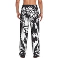 thumbnail image 2 of Bixox Men's Floral Cow Silhouette Patterned Pajama Pants with Pockets Lounge Clothes for Home, 2 of 5