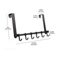 thumbnail image 1 of Over The Door Hooks, Over Door Towel Racks With 6 Adjustable Hooks For Hanging Heavy Coats/towel, 1 of 5