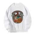 thumbnail image 4 of Sudadera para mujer Tops estampados trajes s moda Casual cuello redondo sudadera pulóver para desplazamientos en la calle Otoño Invierno , xxl, 4 of 7