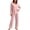 Pink, variant on Ashirexll Pajamas for Women Set Solid Color Round Neck Loose Long Sleeve Top with Matching Pants Loungewear Set