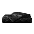 thumbnail image 5 of Peace Nest 3 Pieces Clipped Jacquard Geometric Tufted Duvet Covers & Pillow Sham Set ,Microfiber Soft Bedding Set with Zipper Closure 4 Ties, Wave Quilted, Black, Full/Queen Size, 5 of 7