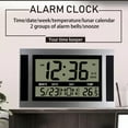 thumbnail image 6 of Yannianjz under $5 Electronic Wall Clock, Large Screen LCD Wall Clock, Quiet Electronic Digital Clock, Date Temperature Display, Anniversary Reminder Timer, Home Office Clock, 6 of 8
