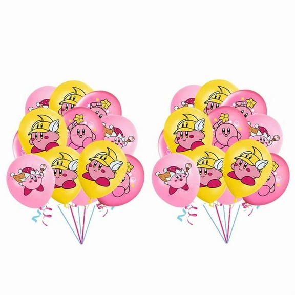 Kirby Star Balloons Party Supplies Birthday Favors Decorations Decor Kit Latex