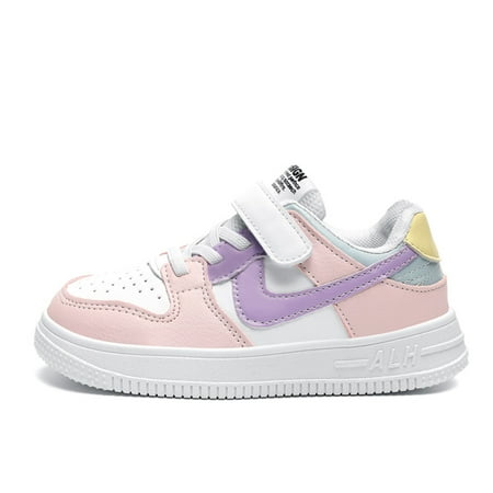 

Children s breathable sports shoes lightweight easy walking casual sports lace-up sports running shoes for boys and girls Amethyst