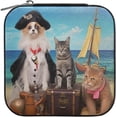 thumbnail image 2 of GZHJMY Pirate Cat Dog Jewelry Box for Teens Girls Women Birthday Christmas Gift, Portable PU Leather Jewelry Storage Box Mini Travel Jewelry Case for Necklace Bracelet Earrings Rings, 2 of 7