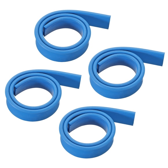 4 Pcs Window Glass Shower Doors Replacement Squeegee Rubber 15.75 Inch, Blue