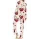 thumbnail image 4 of RKSTN Women's Valentines Pajama Sets Plus Size Notch Collar Button Down Valentine's Day Print T Shirt Top and Pjs Pant 2 Piece Matching Set Casual Lapel Sleepwear Shirt Pjs Loungewear Two Piece Set, 4 of 6
