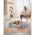 thumbnail image 2 of Cama para perros Feandrea Sofá Grande para perros medianos 91 x 68 x 23 cm con Funda Lavable y extraíble Gris Ombré, 2 of 5