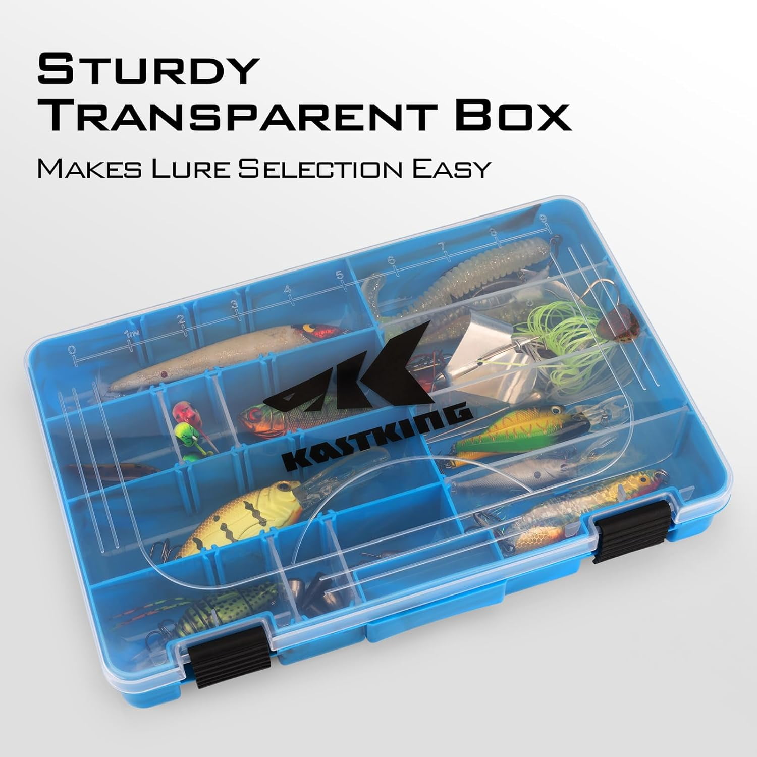 KastKing Tackle Box, Plastic Tackle Trays, 4 Packs Lure Boxes Terminal Tackle -Bait Vault