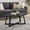 Black, variant on FENGFAN Black Oval Coffee Table Modern Contemporary Sled Rubberwood Legs for Living Room 1 Pack