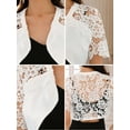 thumbnail image 5 of DARING DIVA Short Sleeve Lace Shrug XL White, 5 of 6