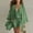 Green, variant on Women Beach Vacation Three Piece Suit V Neck Camisole Top Loose Open Front Cardigan Drawstring Casual Shorts Summer Resort Leisure Matching Outfit White XL