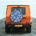 thumbnail image 6 of Naloa whiet Snowflake blue background PVC Leather Spare Tire Wheel Cover Spare Tire Cover, for Car Truck SUV Camper Trailer Universal Fit(14-17in)-15 inch, 6 of 6