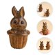 thumbnail image 4 of Pequeño conejo tallado en madera, adorno decorativo DIY para llavero o collar, 4 of 8