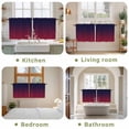 thumbnail image 6 of Black Red Ombre Tier Curtains, Modern Abstract Art Aesthetics Light Filtering Kitchen Curtains, 2Pcs Rod Pocket Half Window Treatments Panels for Sink Cafe Cabinet Camper 27.5x24 Inches, 6 of 9
