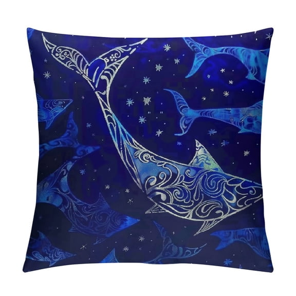 Qinduosi and Fish Print Farmhouse Fall Home Decor Cushion Case,Throw Pillow Covers Inch for Couch Bed Sofa