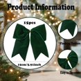 thumbnail image 2 of 15 Pcs Velvet Bows for Christmas Tree - 6 Inch Vintage Velvet Ribbon Christmas Bows for Gift Wrapping Xmas Tree Topper Bow Ornaments for Garland Wreath Bows Decor (Dark Green), 2 of 12