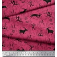 thumbnail image 2 of Soimoi polyester Crepe Fabric Reindeer,Tent & Human African Printed Fabric 1 Yard 52 Inch Wide, 2 of 3