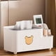 thumbnail image 5 of Porta pañuelos de plástico con organizador | Organizador de escritorio multifuncional para mandos a distancia, bolígrafos y cosméticos | Dispensador de pañuelos antideslizante y resistente a caídas, 5 of 5