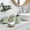 Green, variant on 4 Piece Beige Marble Look Ceramic Bathroom Accessories Set