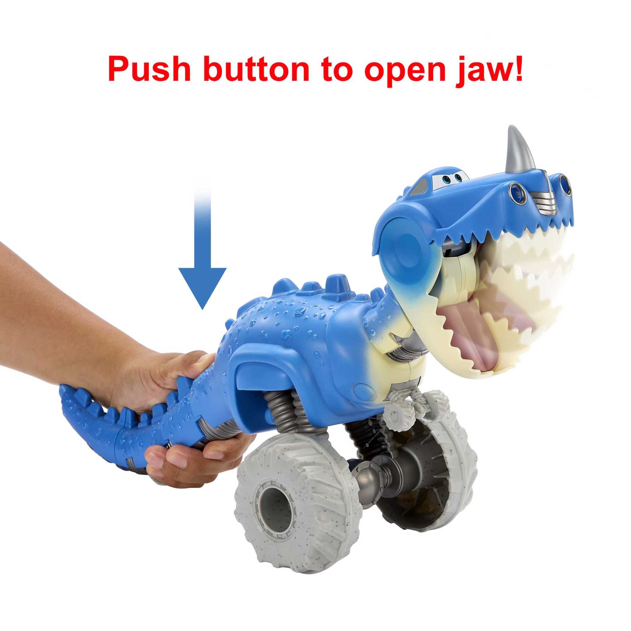 Disney Pixar Cars On the Road Roll-and-Chomp Dino Toy Vehicle that Eats Cars