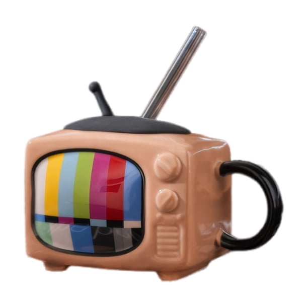 Billuyoard Regalos de otoño, tazas de agradecimiento para profesores, taza de cerámica novedosa para TV, taza única, taza de café novedosa y Mostrada chocó