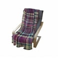 thumbnail image 4 of Checkered Soft Flannel Fleece Blanket, Vintage Scotland Pattern in Purple Tones Abstract Retro Traditional Tile, Cozy Plush for Indoor and Outdoor Use, 70" x 90", Cream Blue Purple, by Ambesonne, 4 of 6