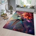 thumbnail image 2 of Flowers Hummingbird Door Mat Rugs Indoor Outdoor Non Slip Entrance Front Door Doormat for Bathroom/Kithchen/Bedroom/Living Room Rectangle Area Rug , Modern Home Style, 2 of 6