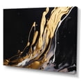 thumbnail image 2 of DESIGN ART Designart "Gold And Black Marble Medley Ii" Abstract Marble Wall Decor 44 in. wide x 34 in. high, 2 of 5