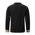 thumbnail image 5 of Camisa deportiva de manga corta con solapa y bolsillo para hombre, primavera-verano - Tejido transpirable, rayas en contraste, poliéster, entrenamiento/uso diario - S-XXXL, 5 of 5
