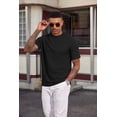 thumbnail image 3 of COOFANDY Men' T-Shirt Short Sleeve Crew Neck Textured Shirts Classic Knit Pullover Tees, 3 of 6