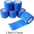 thumbnail image 2 of 6 Pack 2" x 5 Yards Self Adhesive Bandage Wrap Breathable Cohesive Vet Wrap for Pets, Elastic Self-Adherent Tape for Sports, Wrist, Ankle ( Blue), 2 of 5