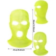 thumbnail image 6 of 3 Pieces 3 Holes Ski Mask Full Face Cover Outdoor Balaclava Winter Knitted Neck Gaiter for Adult Sports Cycling (Rose, White, Yellow), 6 of 7