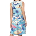 thumbnail image 2 of Gamepad Controller Colorful Spring Summer Dresses for Women Fashion T-shirt Dress Casual Sleeveless Loose Sundress with Pockets, 2 of 5