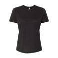 thumbnail image 5 of BELLA+CANVAS Women Relaxed Fit Triblend Tee, Short Sleeve Crew Neck Shirt, Solid Black Triblend, L, 5 of 5