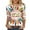 A37 Multicolor, variant on Cadancy Mardi Gras Tops for Women Crew Neck Colorful Print Casual Blouse Holiday 3/4 Sleeve Rave Party Tees Carnival Funny Trendy Shirts