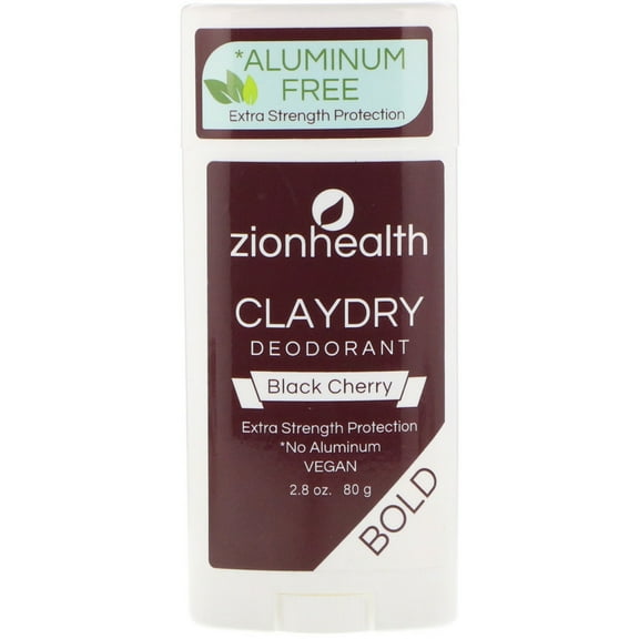 Zion Health 206173 2.5 oz Clay Dry Deodorant, Black Cherry