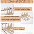 thumbnail image 3 of 10 Pack Wooden Children's Hangers Non Slip Coat Hangers Baby Clothes Hangers Kids Hanger with Cute Bear Ears & Shoulder Notches for Kids' Coats, Suits, Pants and Jackets,Topboutique, 3 of 7
