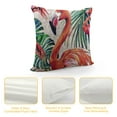 thumbnail image 4 of Nawypu Watercolor Flamingo Throw Pillow Covers  Summer Tropical Green Palm Leaf Background Pillowcase Birds Square Home Sofa Outdoor Decor Cushion Cover 18x18Inch (WF-Flamingo), 4 of 5