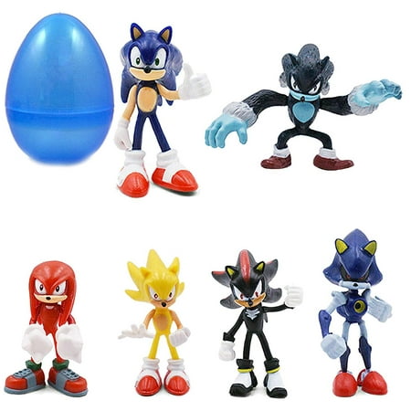 PARK AVE 6 Sonic Hedgehog Figures with Jumbo Egg Storage, 1.5-2.5