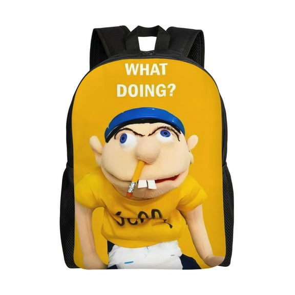 Sml Jeffy Backpack Casual Daypack Large Capacity Travel Work School Back Pack Novelty Backpacks Laptop Bag