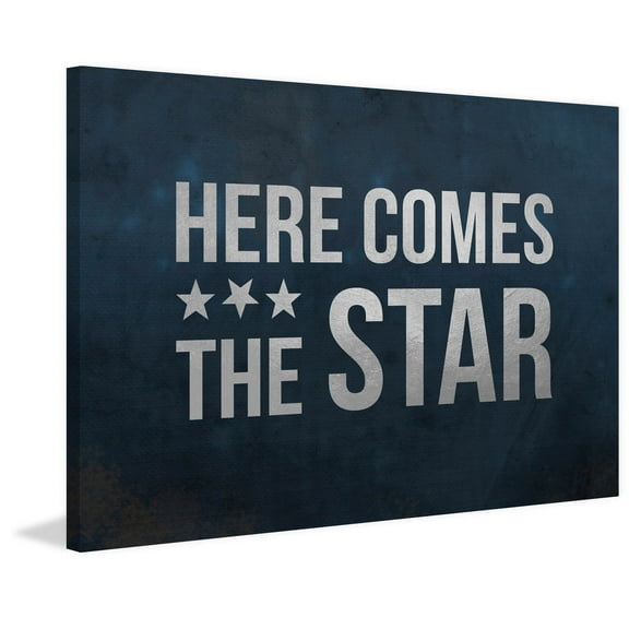 Here Comes the Star Painting Print on Wrapped Canvas
