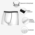 thumbnail image 3 of Yiaed White Print Men's Soft Cotton Boxer Shorts Breathable Boxers Underwear Moisture-Wicking Underwear Stretch Boxer Briefs for Man-Large, 3 of 5