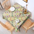 thumbnail image 2 of Pioneer Flower Floral Print Pattern Square Tablecloth, Waterproof Wipeable Spillproof Washable Table Cover for Home Kitchen Party and Daily Decor 60"x60", 2 of 6
