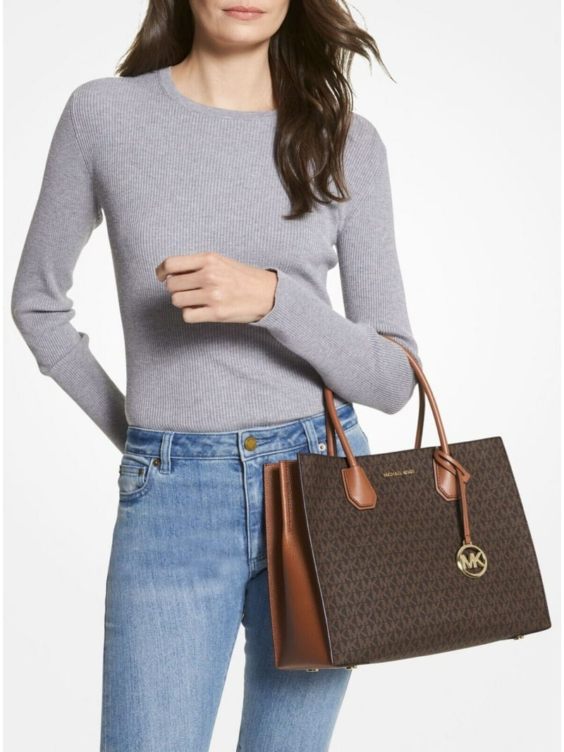 Michael Kors Mercer Large Brown Convertible Tote Bag