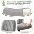 thumbnail image 6 of Criss Cross Chair, Cross Legged Office Chair, Wide Comfort Desk Chair, No Wheels Armless Computer Task Chair, Swivel Fabric Vanity Home Chair, Height Adjustable, 6 of 9
