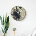 thumbnail image 4 of 12 Inch Wall Clock Battery Operated Silent Clock Decorative for Office, Kitchen, Outdoor, Living Room，4Th of July Liberty Silhouette with American Flag Exquisite, 4 of 4