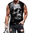 thumbnail image 7 of adaychics Mens Graphic Tank Tops Crew Neck Gothic Tank Tops Skull Summer Sleeveless Workout Tee Shirt for Exercise Daily, 7 of 7